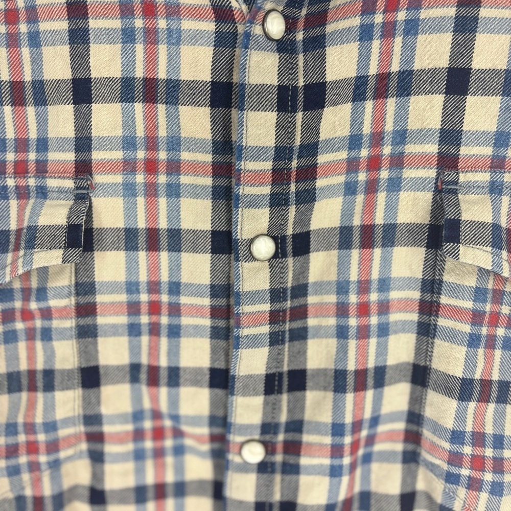 Lucky Brand Men’s Plaid Cotton Western Pearl Snap-Up Button Down Shirt 2xLarge - Picture 3 of 7